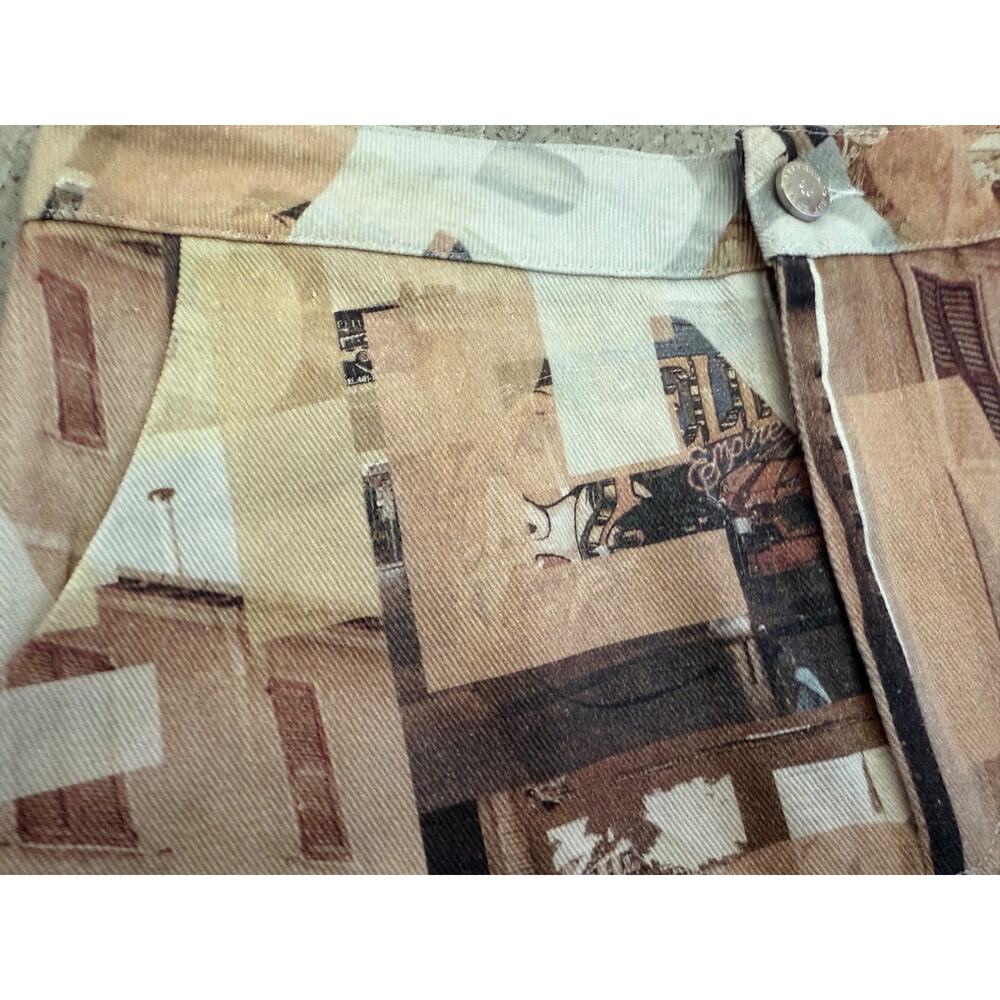Womens Mini Skirt Neutral Film Graphic A-Line Size 2 NWT Peppermayo On The Edge - Picture 15 of 15